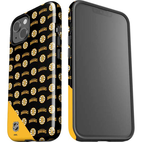 NHL Boston Bruins Pattern iPhone 14 Plus Impact Case