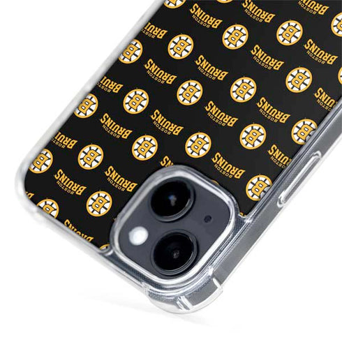 NHL Boston Bruins Pattern iPhone 14 Plus MagSafe Case