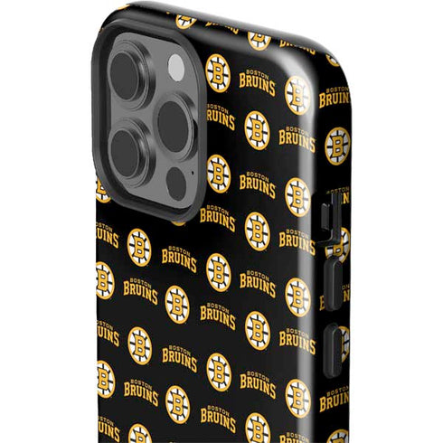 NHL Boston Bruins Pattern iPhone 14 Pro Max Impact Case
