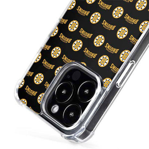 NHL Boston Bruins Pattern iPhone 14 Pro Max MagSafe Case