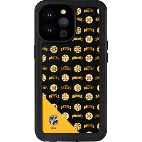 NHL Boston Bruins Pattern iPhone 14 Pro Max Waterproof Case