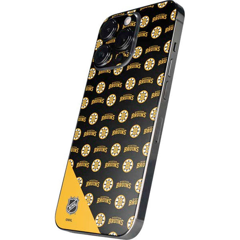 NHL Boston Bruins Pattern iPhone 14 Pro Skin