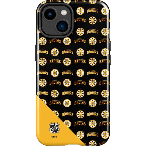 NHL Boston Bruins Pattern iPhone 15 Impact Case