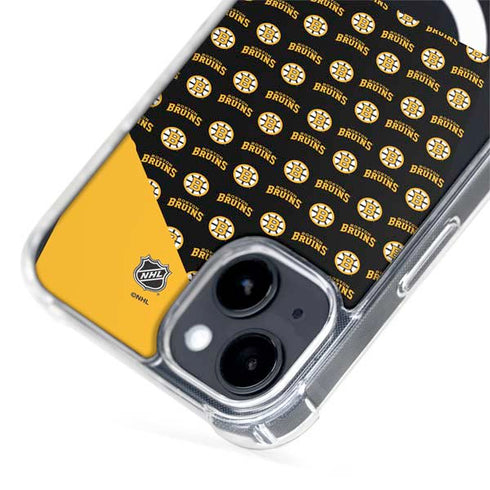 NHL Boston Bruins Pattern iPhone 15 Plus MagSafe Case