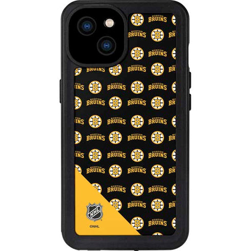 NHL Boston Bruins Pattern iPhone 15 Plus Waterproof Case