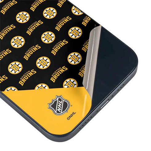 NHL Boston Bruins Pattern iPhone 15 Skin