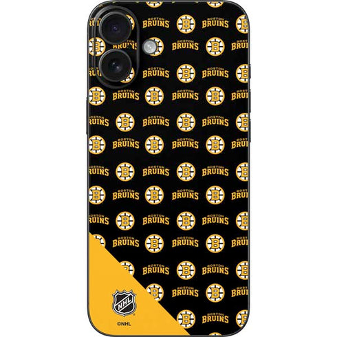 NHL Boston Bruins Pattern iPhone 16 Plus Skin
