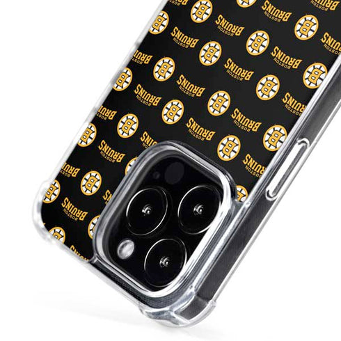 NHL Boston Bruins Pattern iPhone 16 Pro Max MagSafe Case