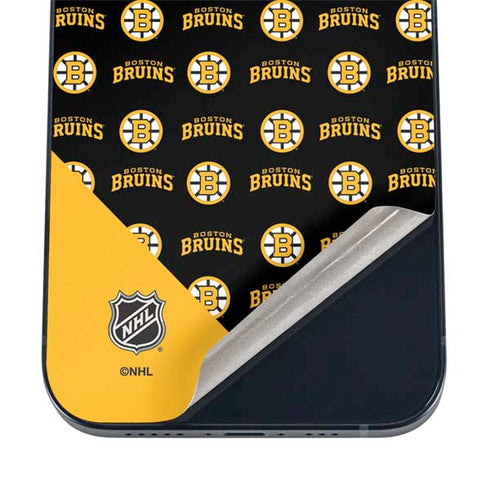 NHL Boston Bruins Pattern iPhone 16 Skin