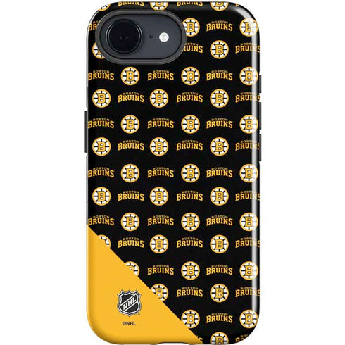 NHL Boston Bruins Pattern iPhone 16e Impact Case