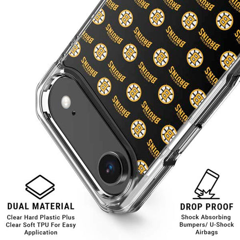 NHL Boston Bruins Pattern iPhone 17 Air Clear Case