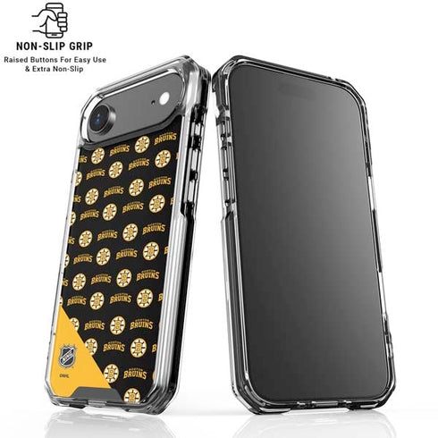 NHL Boston Bruins Pattern iPhone 17 Air Clear Case