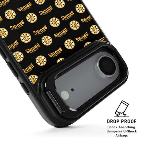 NHL Boston Bruins Pattern iPhone 17 Air Kickstand Case