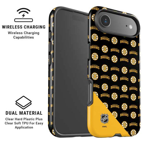 NHL Boston Bruins Pattern iPhone 17 Air Magsafe Impact Case