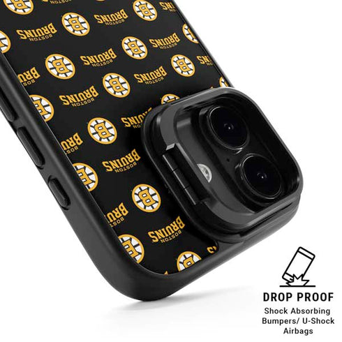 NHL Boston Bruins Pattern iPhone 17 Kickstand Case