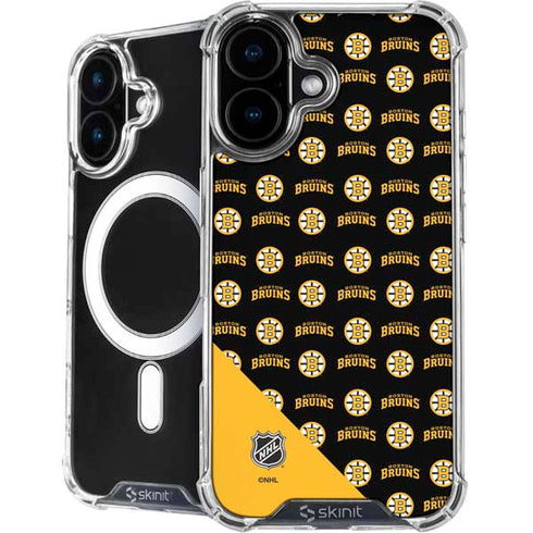 NHL Boston Bruins Pattern iPhone 17 MagSafe Case