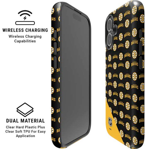 NHL Boston Bruins Pattern iPhone 17 Magsafe Impact Case