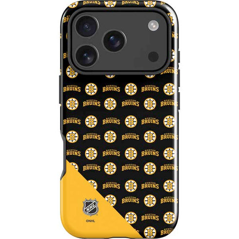 NHL Boston Bruins Pattern iPhone 17 Pro Impact Case