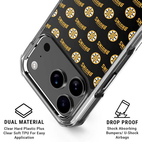 NHL Boston Bruins Pattern iPhone 17 Pro MagSafe Case