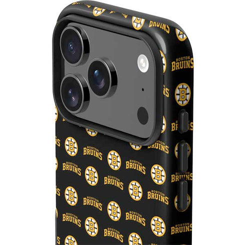 NHL Boston Bruins Pattern iPhone 17 Pro Max Impact Case