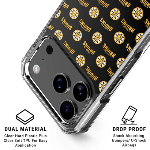 NHL Boston Bruins Pattern iPhone 17 Pro Max MagSafe Case