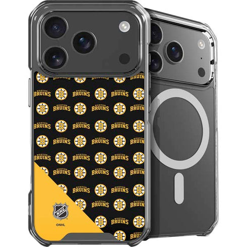 NHL Boston Bruins Pattern iPhone 18 Pro MagSafe Case
