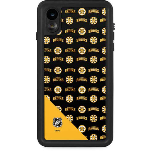 NHL Boston Bruins Pattern iPhone XR Waterproof Case