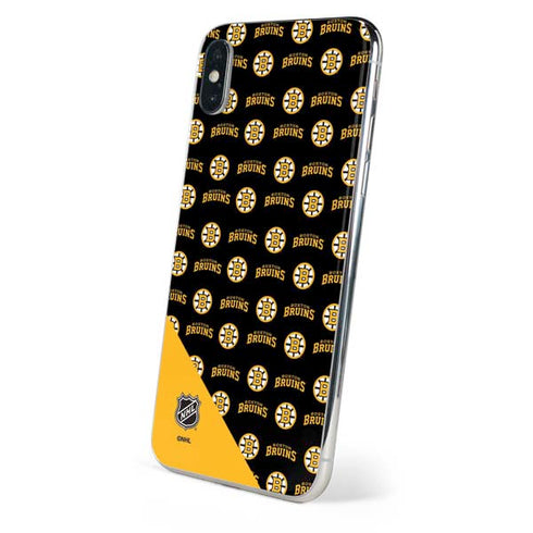 NHL Boston Bruins Pattern iPhone XS Max Skin