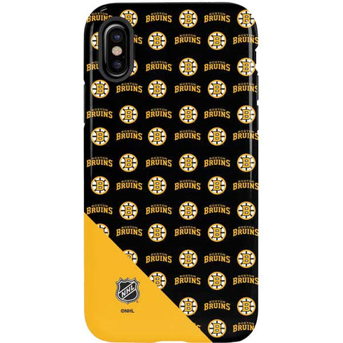 NHL Boston Bruins Pattern iPhone XS Pro Case