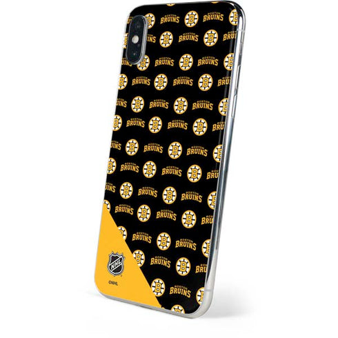 NHL Boston Bruins Pattern iPhone XS Skin