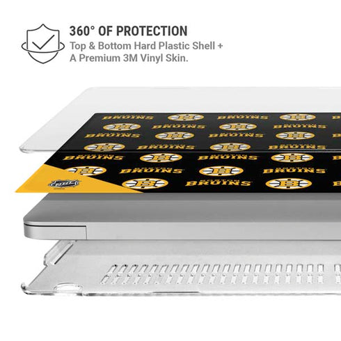 NHL Boston Bruins Pattern MacBook Pro 14in (2021-24) Case plus Skin