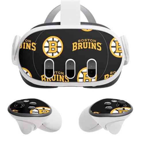 NHL Boston Bruins Pattern Meta Quest 3 Skin