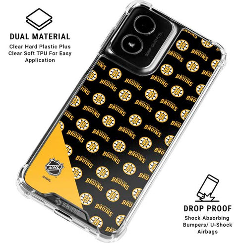 NHL Boston Bruins Pattern Moto G Power 5G (2024) Clear Case