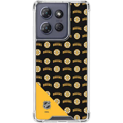 NHL Boston Bruins Pattern Moto G Power 5G (2025) Clear Case