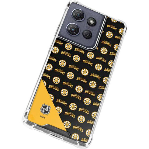 NHL Boston Bruins Pattern Moto G Power 5G (2025) Clear Case