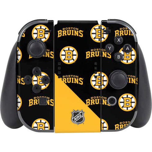 NHL Boston Bruins Pattern Nintendo Switch (2017-2021) Joy-Con Controller Skin