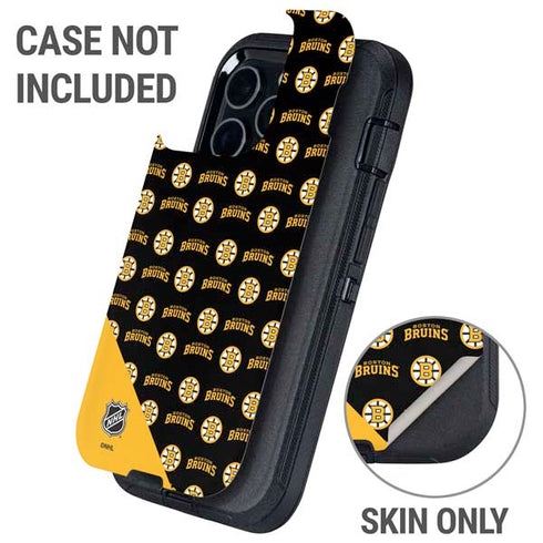 NHL Boston Bruins Pattern Otterbox Defender iPhone Skin