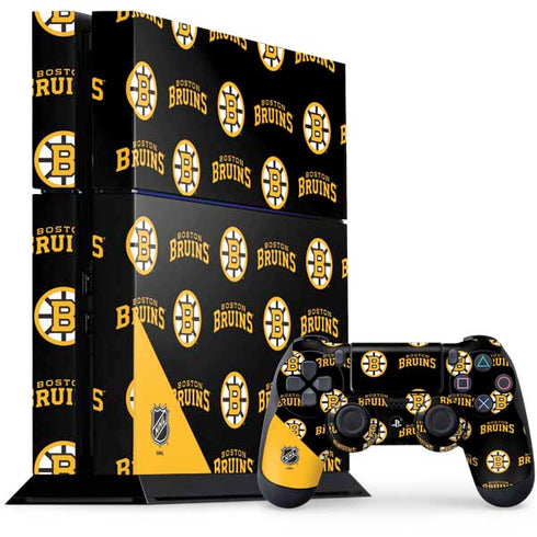 NHL Boston Bruins Pattern PS4 Console and Controller Bundle Skin