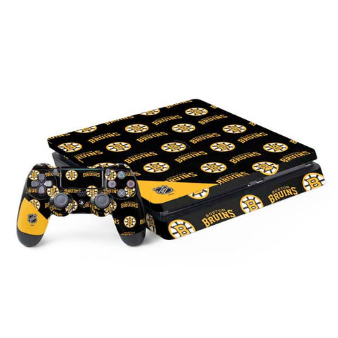 NHL Boston Bruins Pattern PS4 Slim Bundle Skin