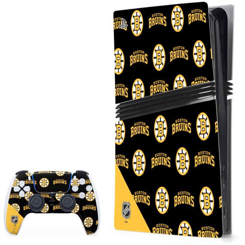NHL Boston Bruins Pattern PS5 Pro Bundle Skin