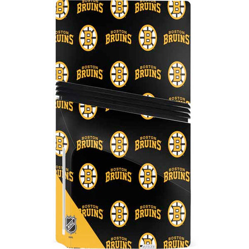 NHL Boston Bruins Pattern PS5 Pro Disk Bundle Skin