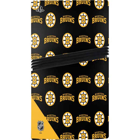 NHL Boston Bruins Pattern PS5 Pro Disk Console Skin