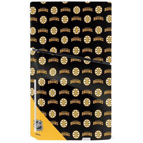 NHL Boston Bruins Pattern PS5 Slim Disk Bundle Skin