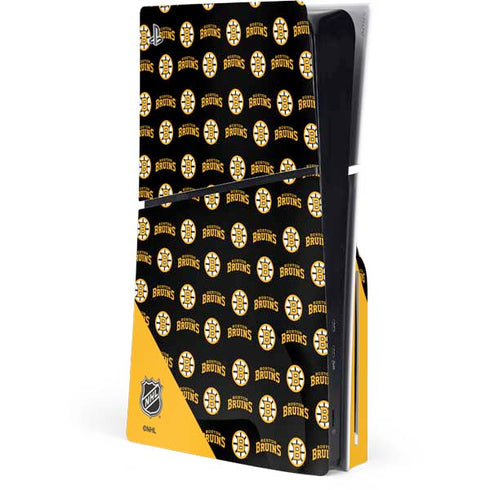 NHL Boston Bruins Pattern PS5 Slim Disk Console Skin