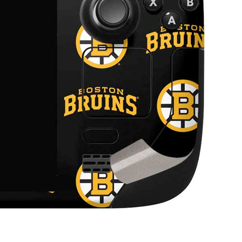 NHL Boston Bruins Pattern Steam Deck Handheld Gaming Computer OLED Skin