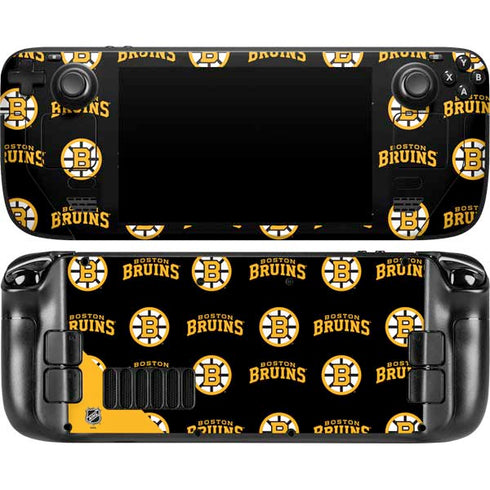NHL Boston Bruins Pattern Steam Deck Handheld Gaming Computer Skin