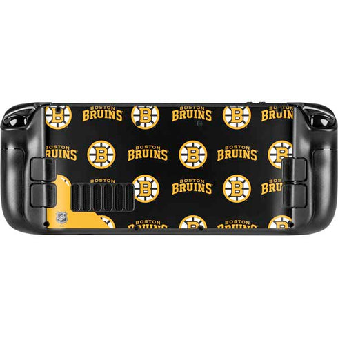 NHL Boston Bruins Pattern Steam Deck Handheld Gaming Computer Skin