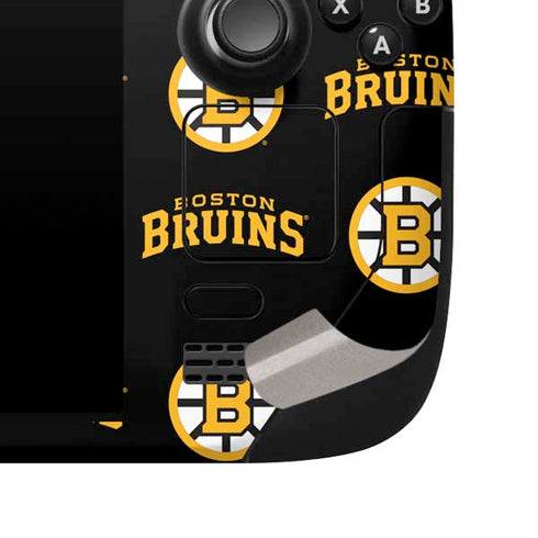 NHL Boston Bruins Pattern Steam Deck Handheld Gaming Computer Skin