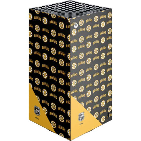 NHL Boston Bruins Pattern XBox Series X Digital Edition Console Skin