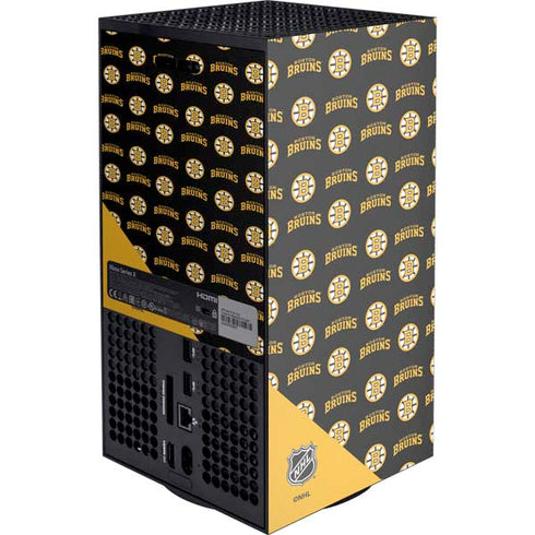 NHL Boston Bruins Pattern XBox Series X Digital Edition Console Skin
